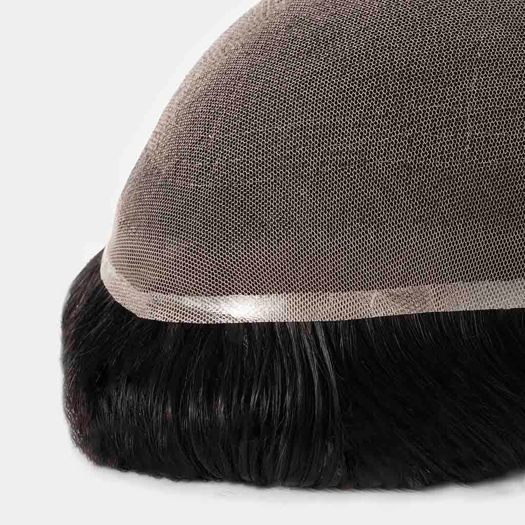 Fine French lace mesh on a hair system from the HSS shop catalog